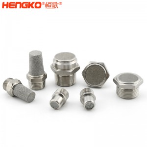 恒歌定制不銹鋼/銅粉氣動(dòng)元件消音器_消音濾芯降噪耐高溫，應(yīng)用于真空泵
