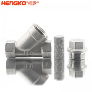 恒歌定制316L粉末燒結(jié)不銹鋼Y型過濾器耐腐蝕易清洗，用于化工行業(yè)