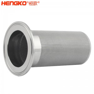 恒歌定制多層復合金屬燒結(jié)網(wǎng)過濾器,高強度易清洗不銹鋼燒結(jié)網(wǎng)濾芯