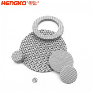 恒歌定制燒結(jié)不銹鋼復(fù)合篩網(wǎng)濾片_耐高溫大流量過(guò)濾孔隙均勻過(guò)濾效率高