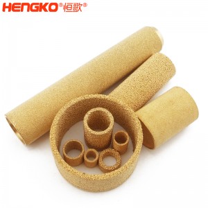 廠家定制生產(chǎn)銅粉末過濾芯燒結(jié)銅濾芯濾管孔隙均勻，銅燒結(jié)除塵防塵過濾銅管